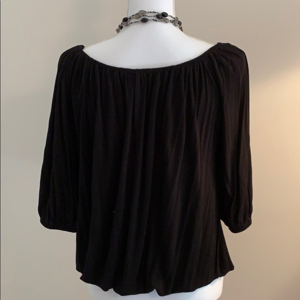 Cielo Black Pleated Top Medium - image 4